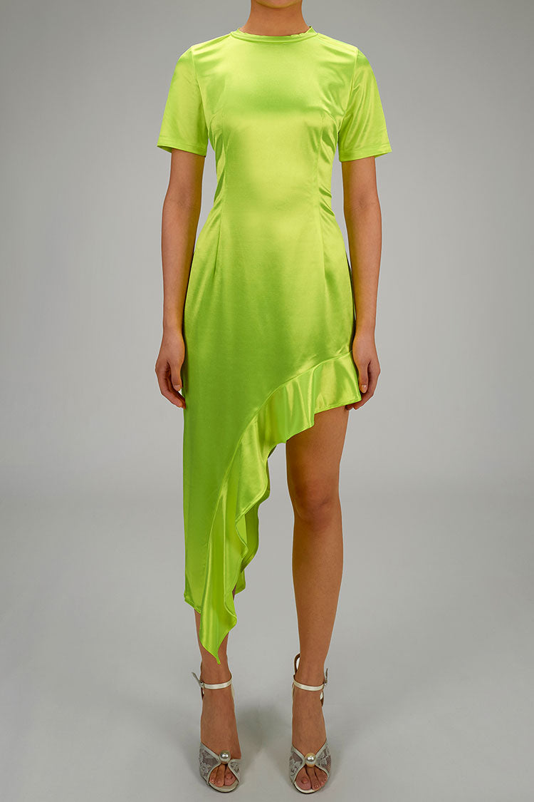 Neon green t shirt dress hotsell