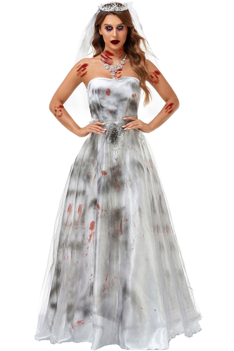 Dead Bride Halloween Costume, Bride Halloween Outfit, White Bride