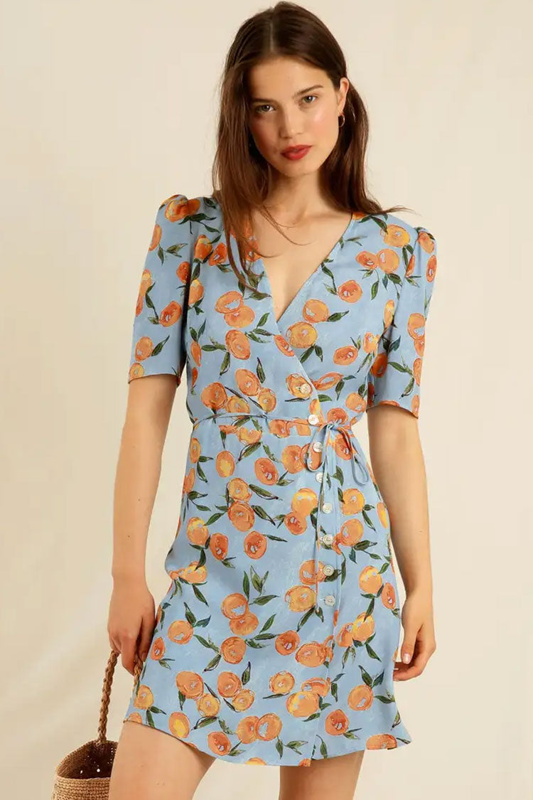 ZOE FLORAL WRAP DRESS