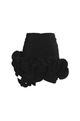 Asymmetric Drape Pleated Ruffle Ruched Bodycon High Waist Mini Skirt