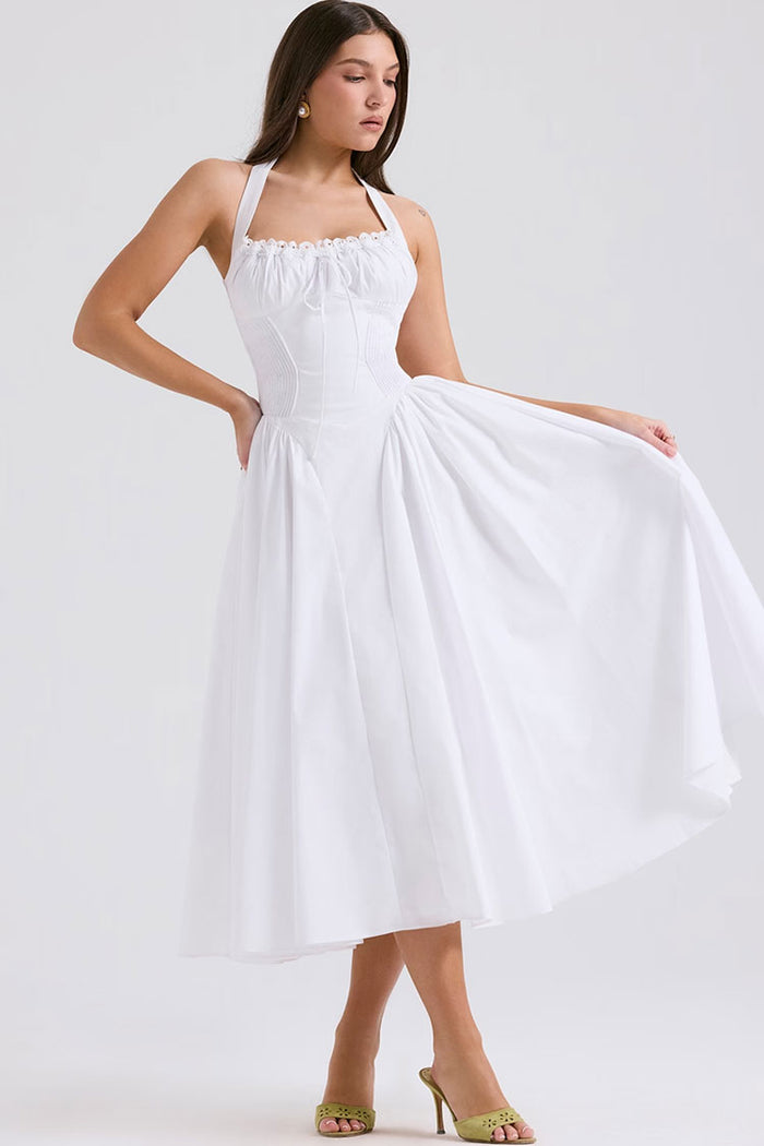 Ruched best bustier corset slip dress