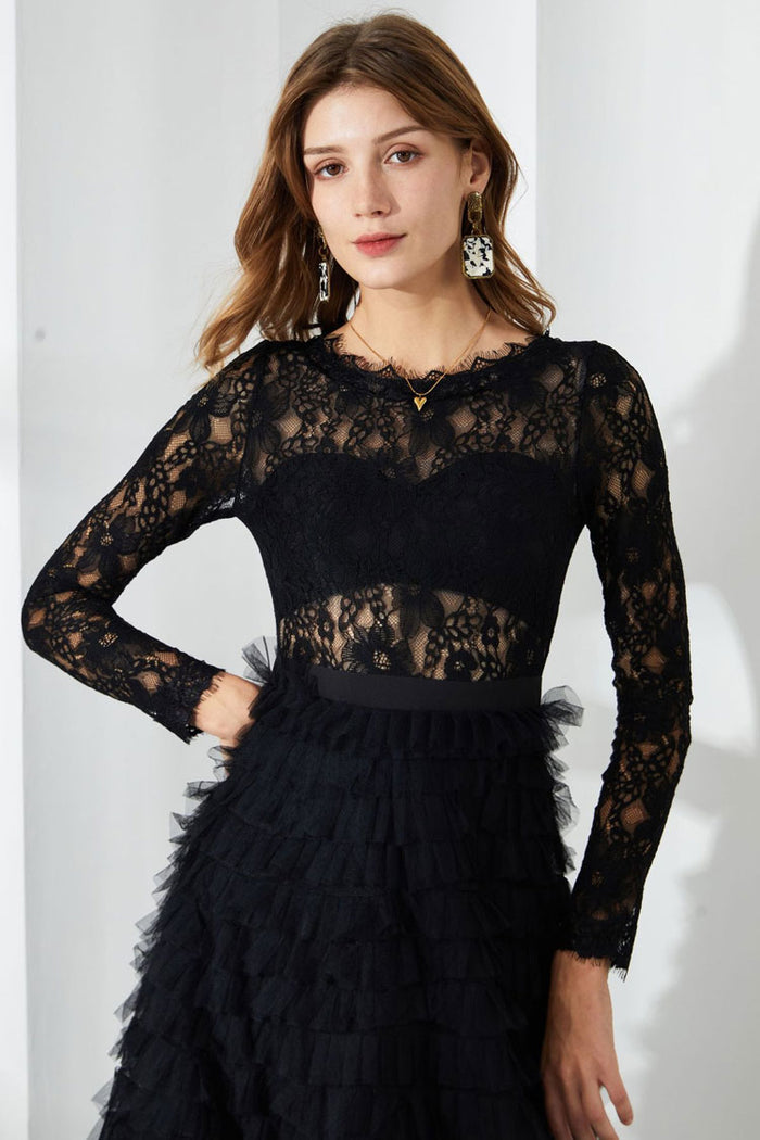 Eyelash lace orders dress