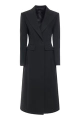 Classic Lapel Strong Shoulder Long Sleeve One Button Tailored Blazer Maxi Dress