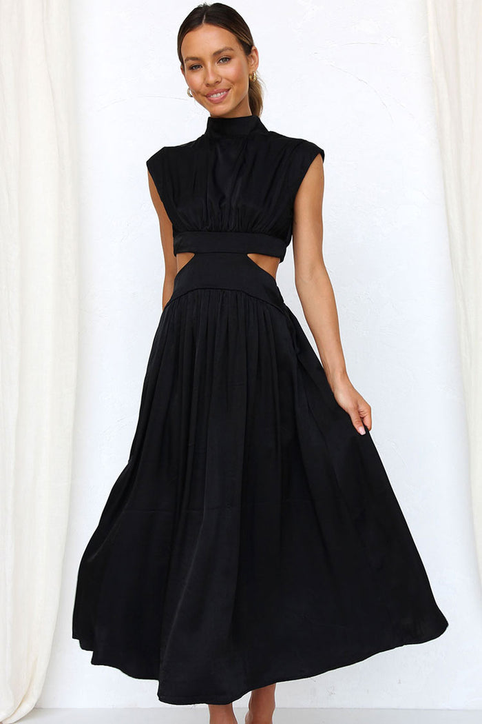 Midi black summer shops dress