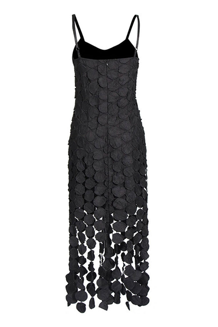 Flowy Fringe Black orders Party Dress