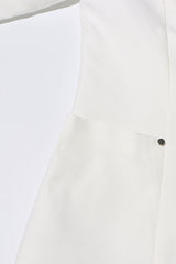 Minimalist Lapel Collar Padded Long Sleeve One Button Cinch Waist Blazer