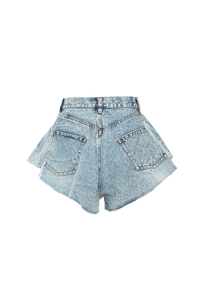 Flare leg shorts best sale