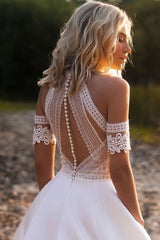 crochet lace wedding dress